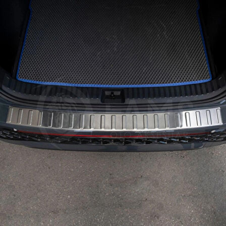 VW TAYRON Uyumlu Arka Tampon Üstü Koruma 2024 Üzeri P.Çelik (Taşlı)