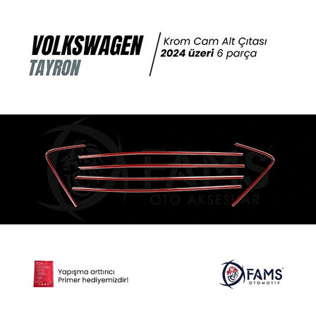 VW TAYRON Uyumlu Cam Alt Çıtası 6 Prç. 2024 Üzeri P.Çelik