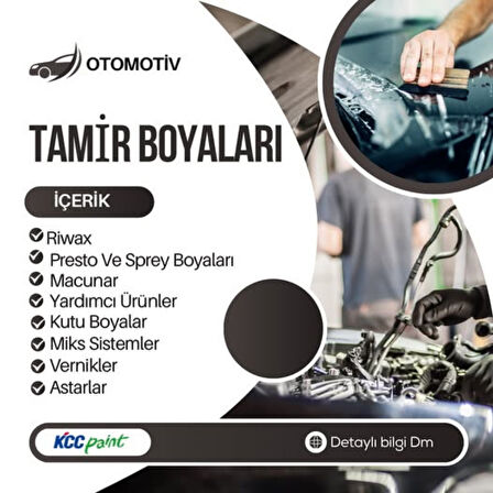 KCC Bazkat Boya 1LT  1. GRUP – Orijinal Renk Uyumlu Metalik ve Sedefli Otomotiv Baz Kat Boyası