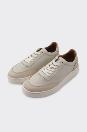 Hakiki Deri Bağcıklı Erkek Sneaker