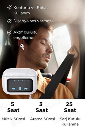 Dokunmatik Ekranlı Kablosuz Bluetooth Kulaklık Tüm Cihazlara Uyumlu Dil Destekli Oyuncu Kulaklık