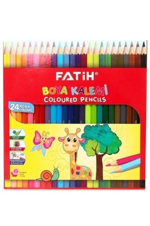24'Lü Kuru Boya + Fatih 12'Li Sulu Boya + Fatih 12'Li Pastel Boya / 48 Parça Set