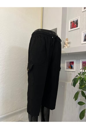 Unisex M-5XL beden %100 Natural Hambezi Keten Komando Cep  Kapri