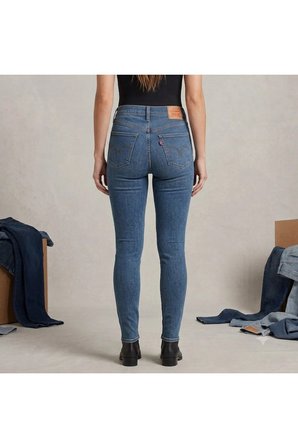 tayt esnekliği Mile High Super Skinny Kadın Jean Pantolon - 0184 Lacivert / 24/30