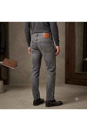 501® Original Selvedge Premium Kumaş Erkek Jean Pantolon --3658 Gri / 34/32