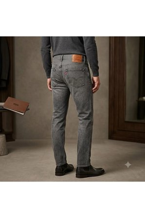 501® Original Selvedge Premium Kumaş Erkek Jean Pantolon --3658 Gri / 34/30