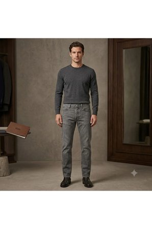 501® Original Selvedge Premium Kumaş Erkek Jean Pantolon --3658 Gri / 34/30
