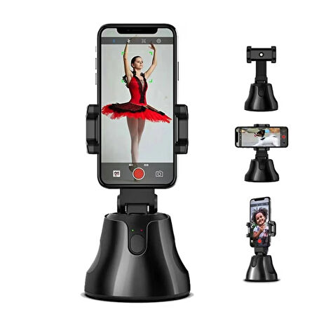 Akıllı Selfie Video Takip 360° Hareket Algılayıcı Yüz Takip Sistemli Bluetoothlu Telefon Tutucu