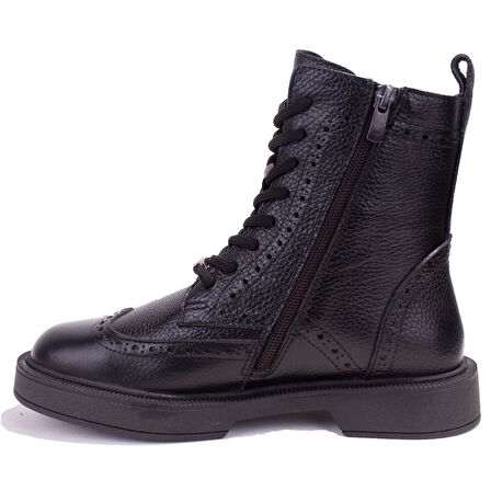 Hammer Jack 8309951 Clee Siyah Ortopedik Günlük Düz Topuk Deri Kadın Bot