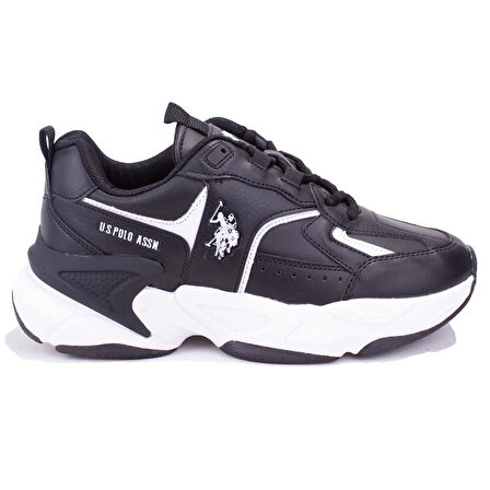 U.s Polo Assn Isabella Siyah Beyaz Ortopedik Günlük Kadın Spor Ayakkabı