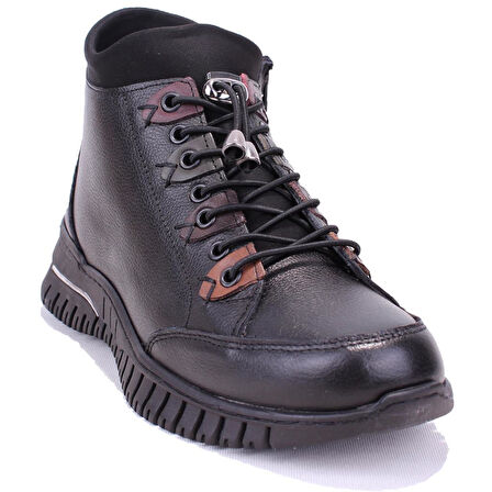 Dagoster DZA07-122042651 Siyah Günlük Düz Taban Deri Kadın Bot