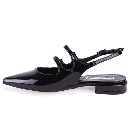 Dagoster DZA07-72561 Siyah Rugan Topuklu Klasik Kadın Ayakkabı