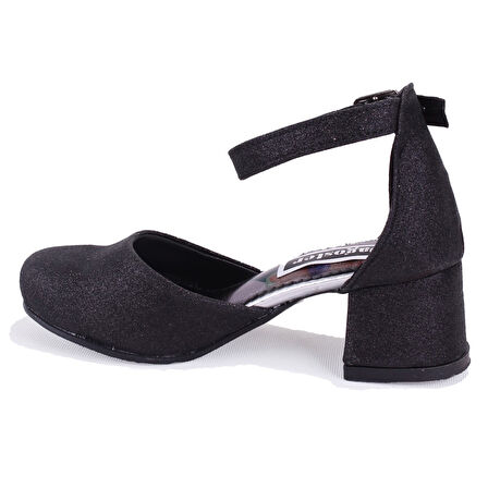 Dagoster DJA76-YB101KY Siyah Ortopedik  Kız Çocuk Abiye Ayakkabı