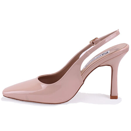 Dagoster DZA07-11363030 Vizon Rugan Klasik Topuklu Kadın Ayakkabı