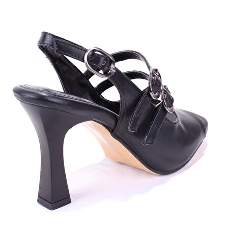 Dagoster DZA07-928405 Siyah Klasik Topuklu Kadın Ayakkabı