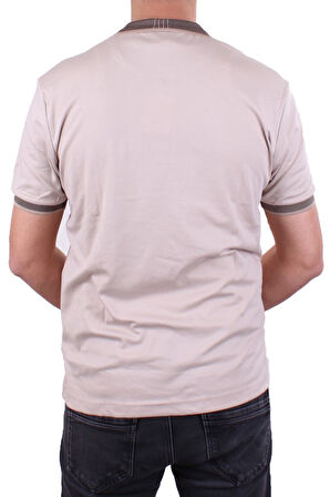 Twister 2304 Bej Günlük Kısa Kol Normal Kesim Pamuklu Polo Yaka Erkek Tişört