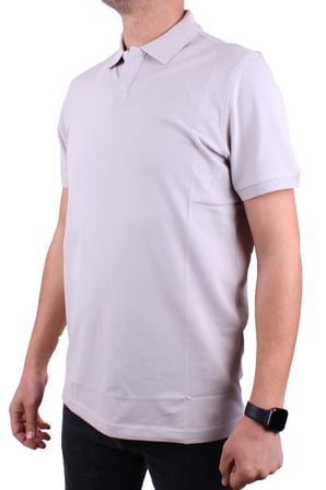 Dagoster DMG23-231319 Gri Günlük Yarım Patlı Pike Polo Yaka Erkek Tişört