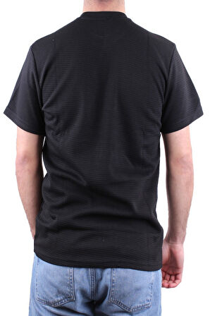 Dagoster DMG23-211520 Siyah Günlük Bisiklet Yaka Erkek Tişört