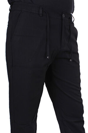 Dagoster DMG23-619712 Siyah Normal Bel Düz Paça Jogger Erkek  Pantolon