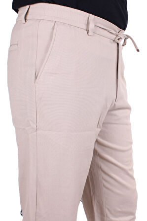 Dagoster DMG23-619712 Bej Normal Bel Düz Paça Jogger Erkek  Pantolon