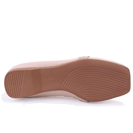 Dagoster DZA07-1095213 Bej Triko Günlük Babet Kadın Ayakkabı