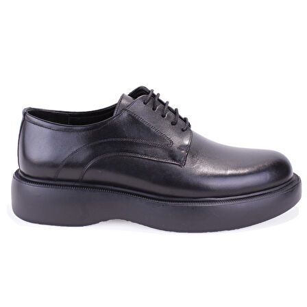 Dagoster DMA78-9505  Siyah Ortopedik Klasik Spor Erkek Deri Ayakkabı