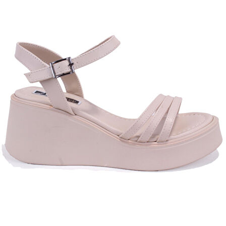 Dagoster DZA07-10620772 Bej Günlük Ortopedik  Kadın sandalet