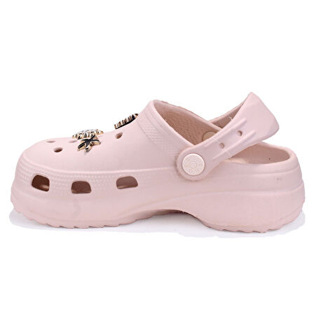 Dagoster DZA75-205 Ekru Taşlı Ortopedik Günlük Cross Spor Kadın Terlik