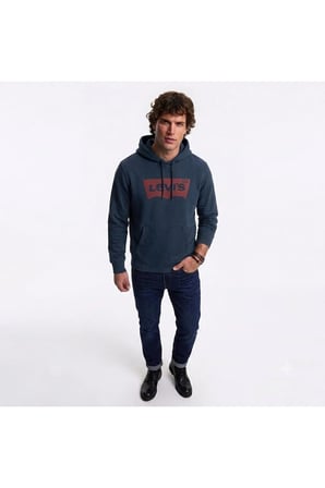 pamuk kapüşonlu Graphic Erkek Sweatshirt bwlacivert / XL