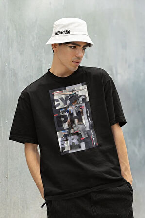 Oyun Karakteri Cypher Baskılı Unisex Oversize Vaalorant Tişört