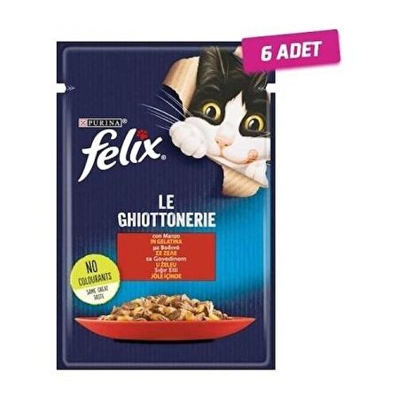 Felix Sığır Etli Yetişkin Kedi Konservesi 85 Gr x 6 Adet