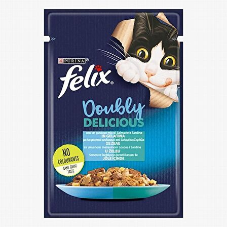 Felix Somonlu & Sardalyalı Yetişkin Kedi Konservesi 12 Adet 85 Gr 