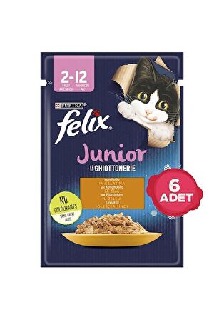 Felix Tavuklu Yavru Kedi Yaş Maması 85 Gr x 6 Adet