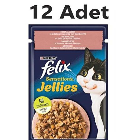 Felix Sensation Somon Karidesli Kedi Yaş Mama 85 gr x 12 Adet