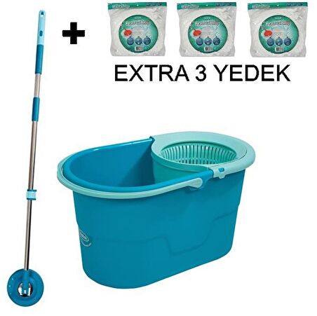 Motek Pratik Fix Mop Seti Temizlik Seti+3Ad Extra Yedek Başlık