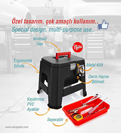 Super-Bag Takım Çantalı Pratik Çok Amaçlı Tabure 5047