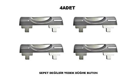 Motek Çamaşır Sepeti Yedek Açma Kapama Buton,Düğme 40LT-80LT 4 Adet