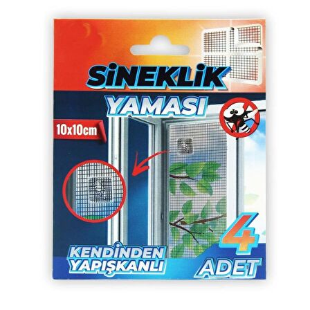 Sineklik Yaması Sineklik Tamir Bantı Kendinden Yapışkanlı 10x10cm 4Ad X2 Paket