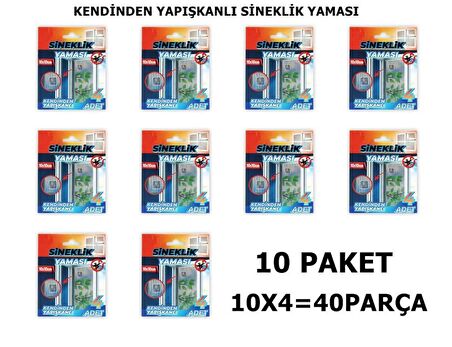 Sineklik Tamir Bantı Sineklik Yaması Kendinden Yapışkanlı 10x10cm 4Adet 10 Paket