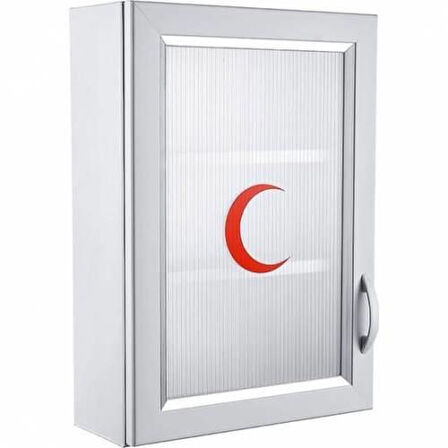 Ecza Dolabı Kapaklı PVC İlk Yardım Dolabı 50x35x16 CM 159