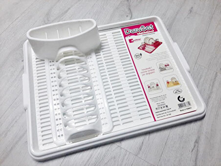 Moonstar Hareketli Tabaklık Bulaşık Durulama Seti Beyaz-720
