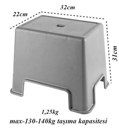 Çelik Ayna Lüx Banyo Taburesi Çok Amaçlı Tabure Antrasit-480