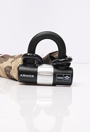 Armor 712 Mv 180cmx12mm Titanyum ve Bor Alaşımlı Yüksek Güvenlikli Çelik Zincir+16mm Ubar Kilit