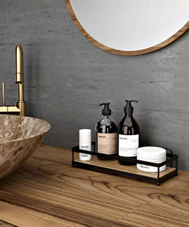 Banyo Düzenleyici Yapışkanlı Metal Banyo Rafı İkili Duş Rafı Organizer Şampuanlık Mat Siyah-GNRL180