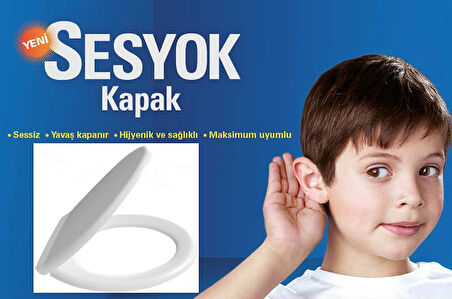 Çelk Ayna Amortisörlü Yavaş Kapanır Oval Klozet Kapağı Metal Montaj Vidalı-716