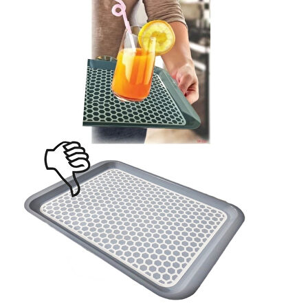 Kaydırmaz Tabanlı Servis Tepsi Sunum Tepsisi-1136-02