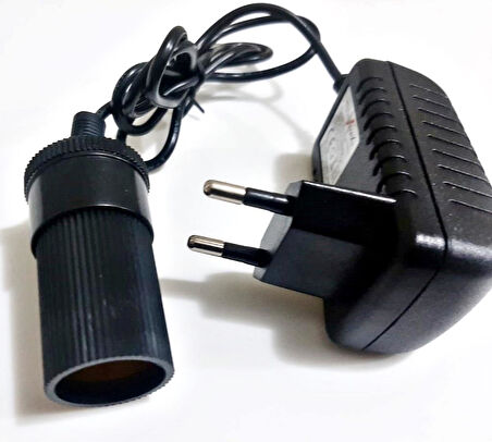 Çakmak Adaptörü Araç Çakmaklık Çevirici  Ev Tipi Çevirici Adaptör 12W/1A/12Volt