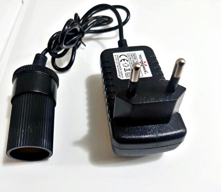 Çakmak Adaptörü Araç Çakmaklık Çevirici  Ev Tipi Çevirici Adaptör 12W/1A/12Volt