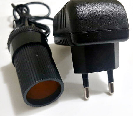 Çakmak Adaptörü Araç Çakmaklık Çevirici  Ev Tipi Çevirici Adaptör 12W/1A/12Volt