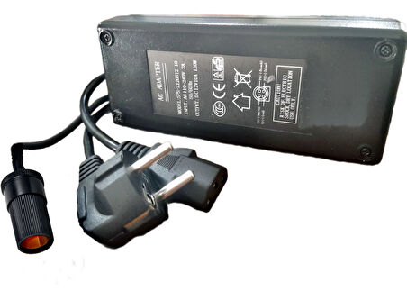 ICECO Oto Buzdolabı İçin Çakmak Adaptörü Araç Çakmaklık Çevirici Ev,Ofis Tipi Çevirici Adaptör120W/10A/12Volt